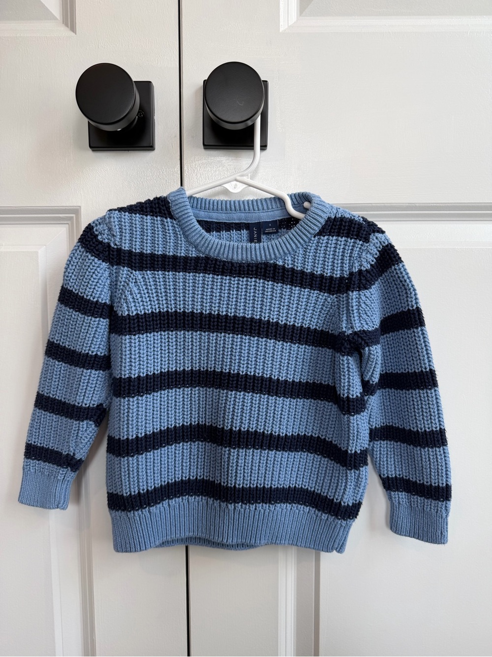 Janie and Jack The Striped Sweater Merchant Marine Stripe Blue Cotton Size 3